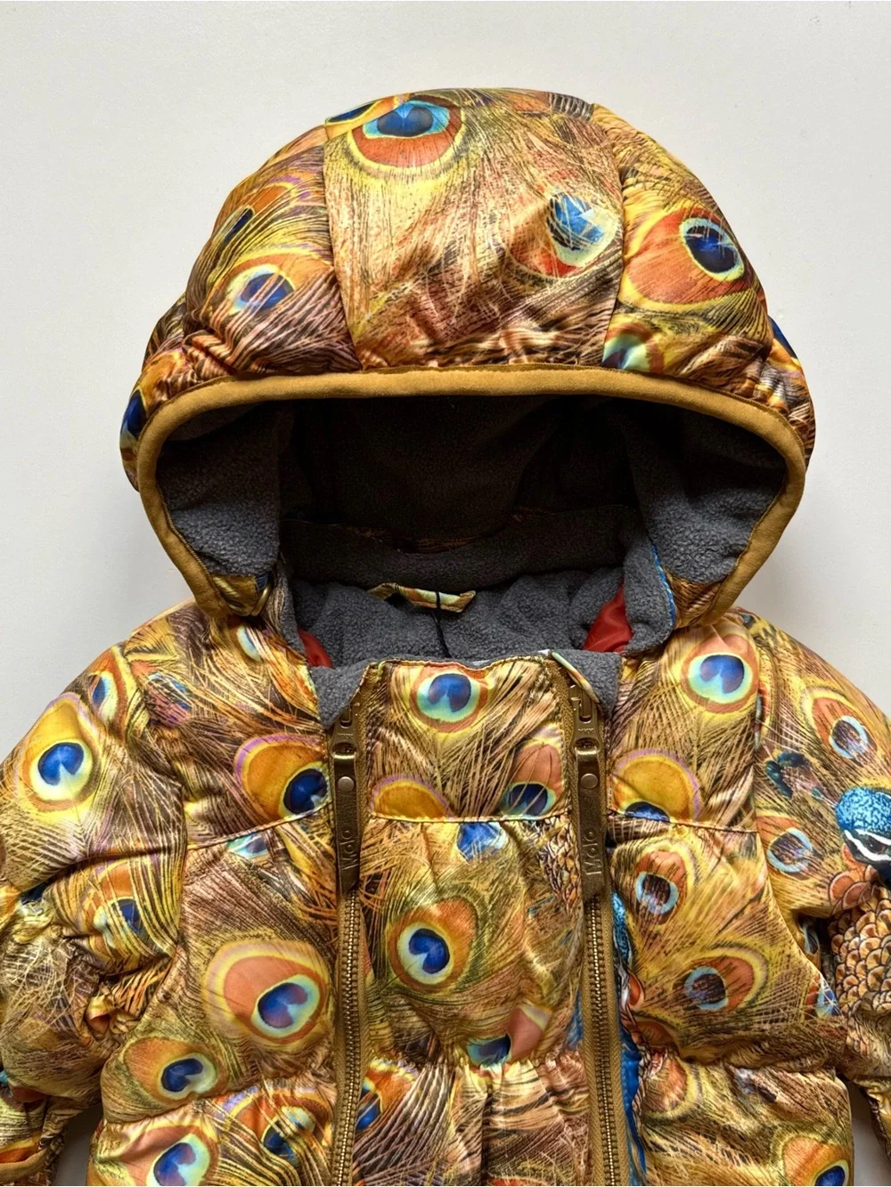 Molo Baby Unisex Hebe Snowsuit, Golden Peacock - Size 6M